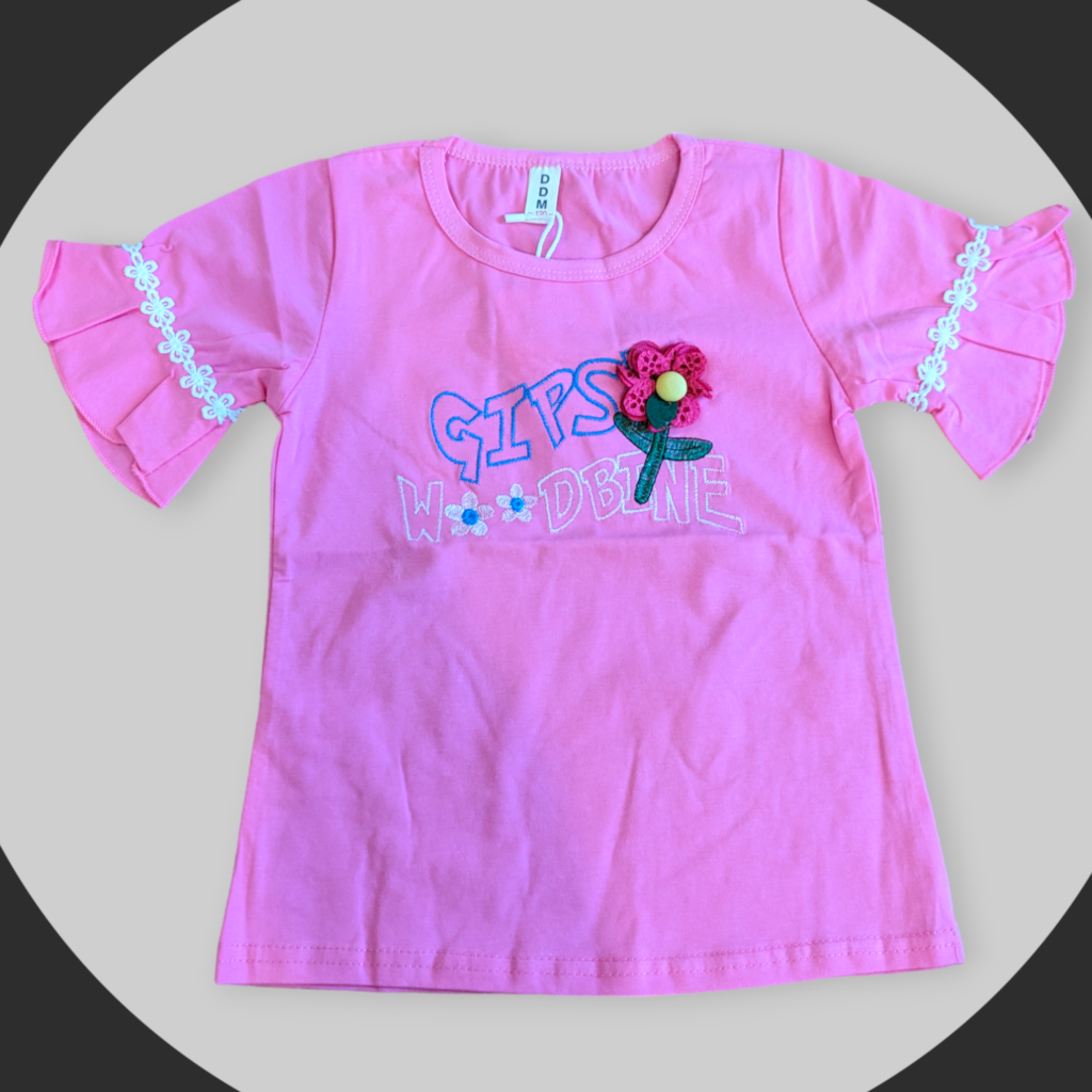 Baby Girl T-shirt with beautiful Embroidery